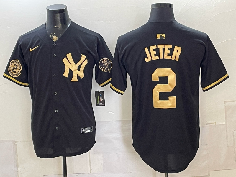 Men 2026 New York Yankees #2 Jeter black Nike MLB Jersey 0804001->new york yankees->MLB Jersey
